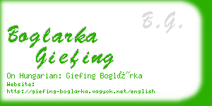 boglarka giefing business card